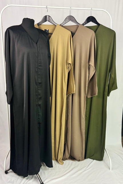 Beige Contour Line Abaya