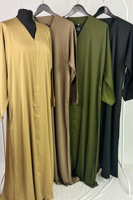 Beige Contour Line Abaya