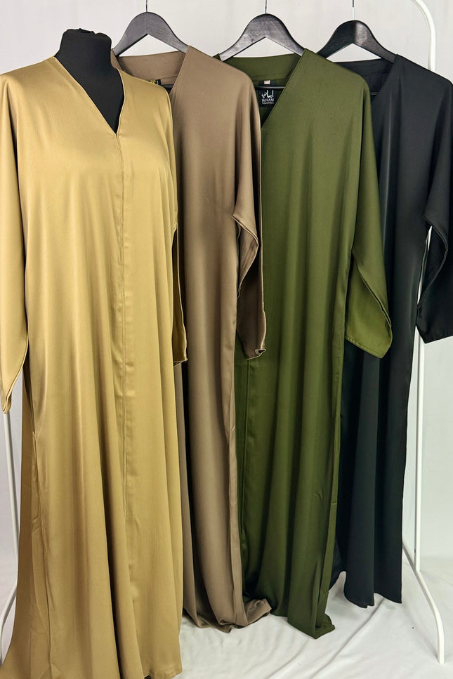 Olive Contour Line Abaya