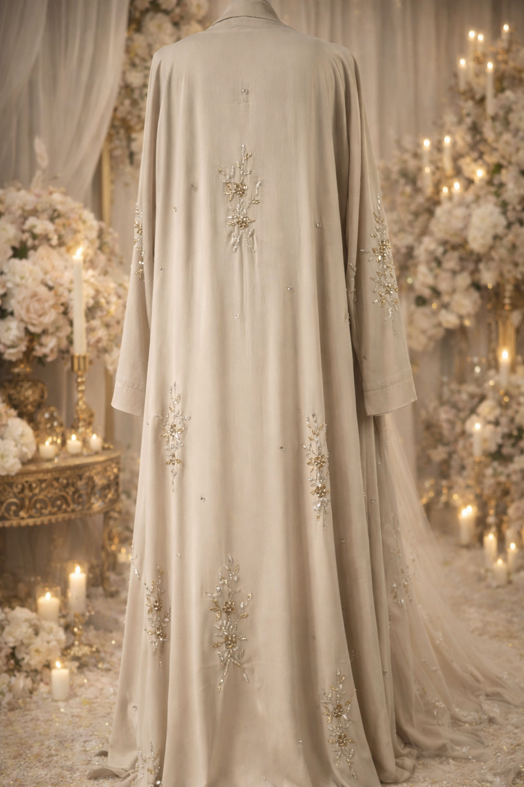 Ivory Bloom Abaya
