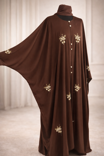 Caramel Blossom Luxe Abaya