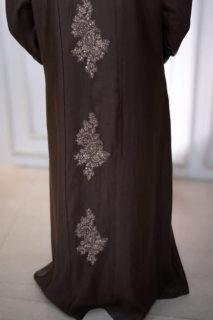 Mocha Embellished Abaya