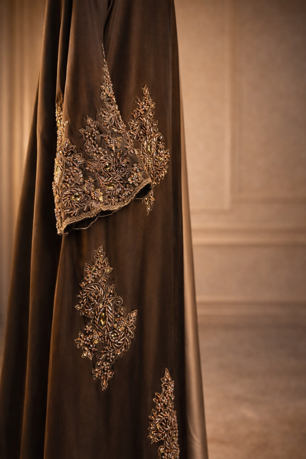 Mocha Embellished Abaya
