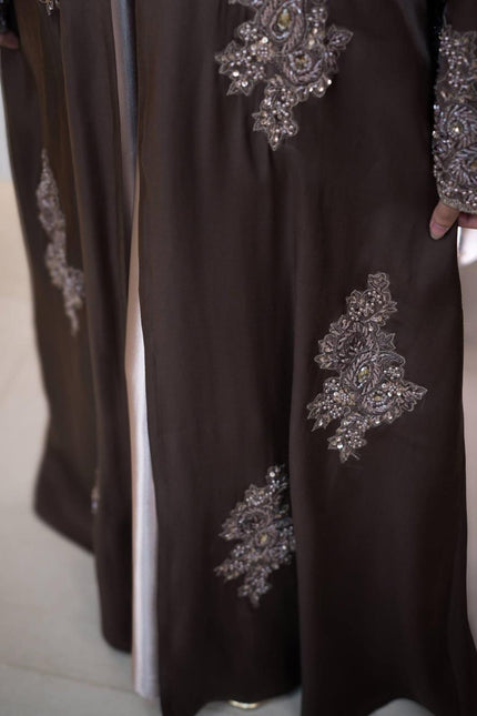 Mocha Embellished Abaya
