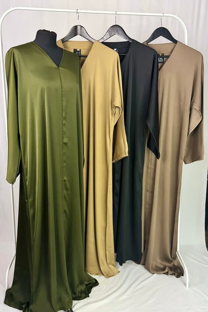 Beige Contour Line Abaya