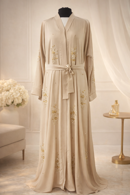 Ivory Bloom Abaya
