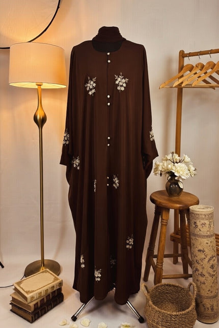 Caramel Blossom Luxe Abaya