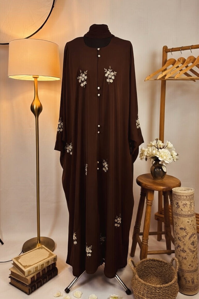 Caramel Blossom Luxe Abaya