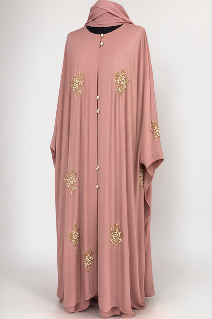 Caramel Blossom Luxe Abaya