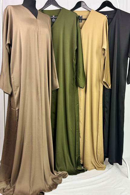 Beige Contour Line Abaya