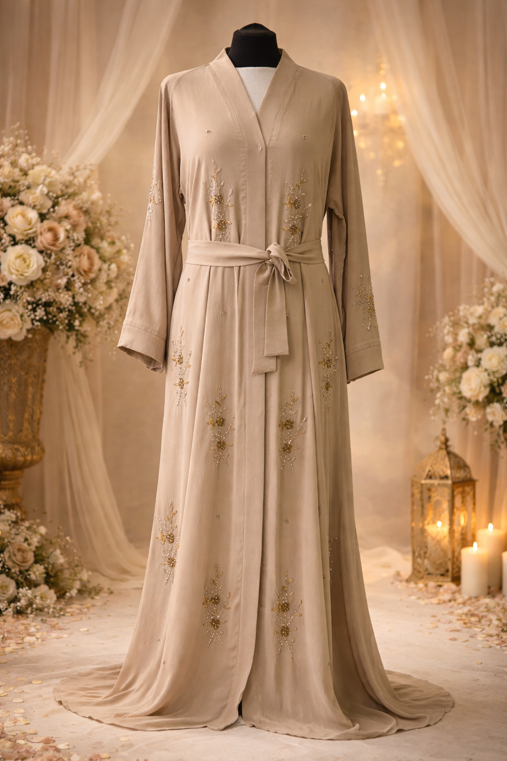 Ivory Bloom Abaya